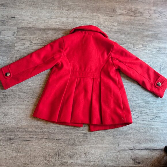 Gorgeous Red Coat for your little girl - Old Navy Red Peacoat Size 5 - Picture 2 of 3